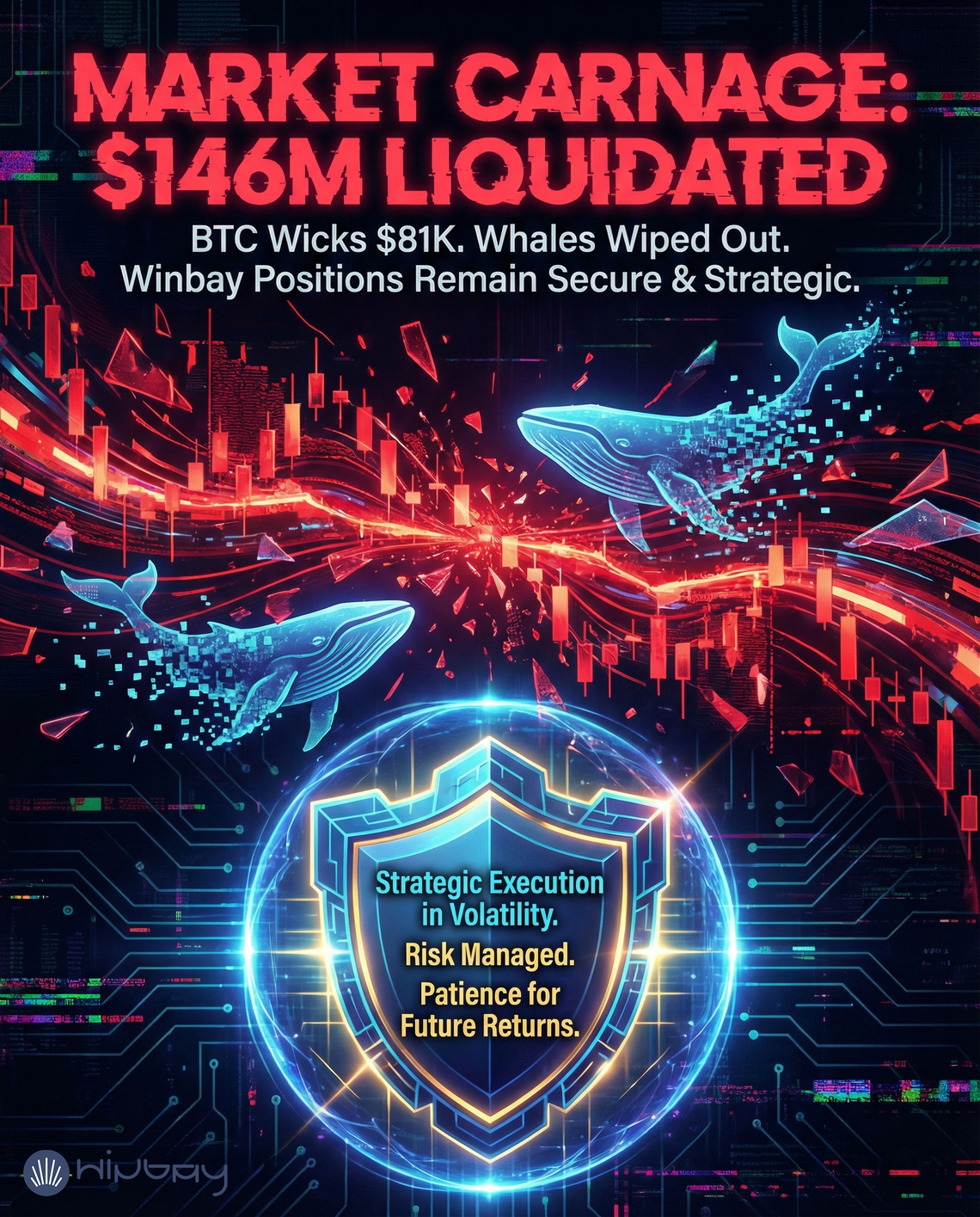 Market Update: BTC Wicks to $81K, $146M Liquidated On-Chain, Winbay Positions Remain Secure