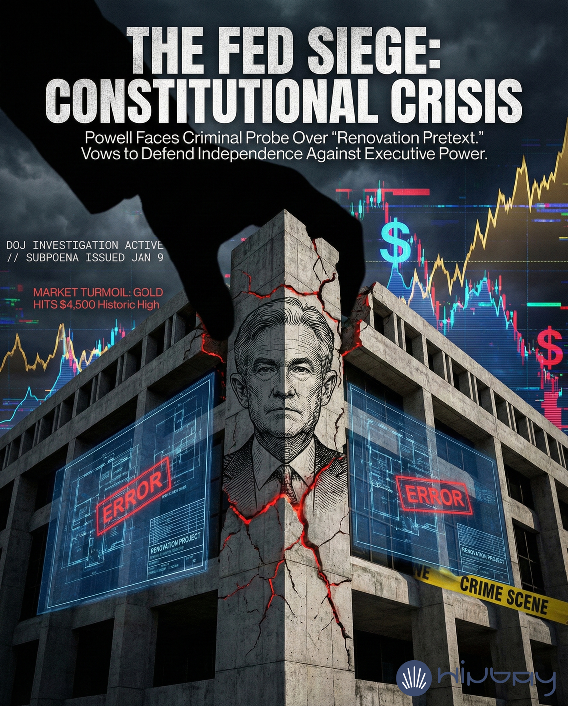 Fed Facing Historic Crisis: Powell Under Criminal Investigation Over HQ Renovation, Vows to Defend Independence
