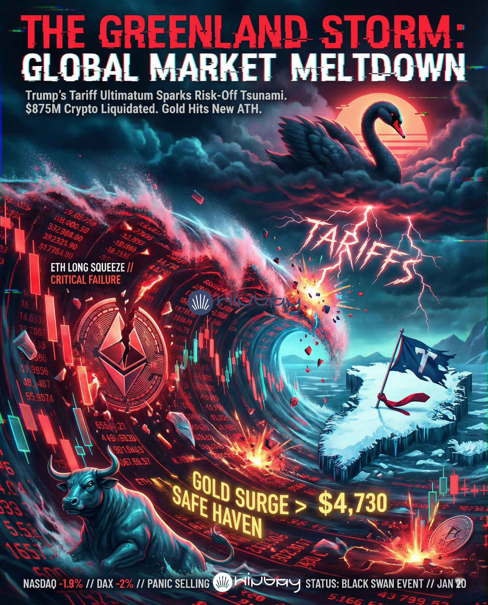 Geopolitical Storm Hits Global Markets as Trump’s “Greenland Tariffs” Spark Sell-Off